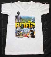 เสื้อยืดคอวีพร้อมสกรีนลายแหล่งท่องเที่ยว ลายเขาค้อ จังหวัดเพชรบูรณ์